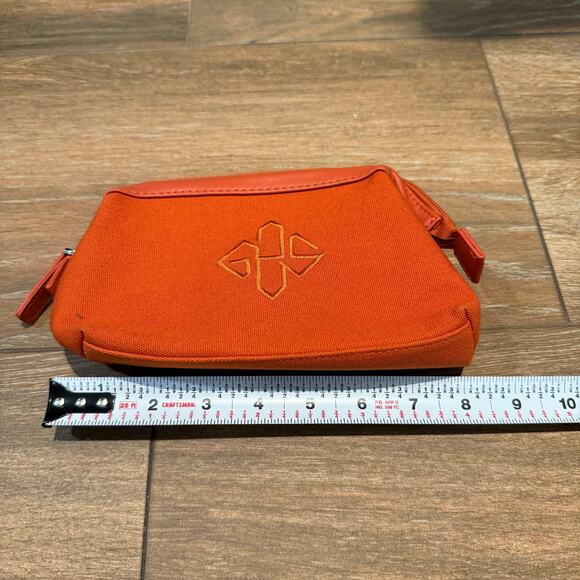 Ettinger London Amenity Pouch Makeup Bag In-flight Toiletry Orange - Picture 6 of 7